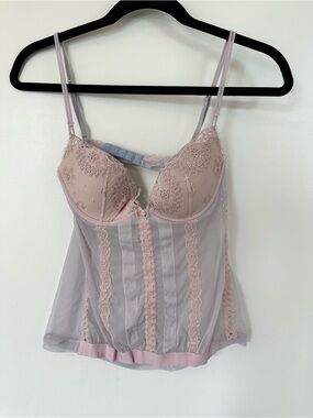 La Perla Women's Lace Trim Lingerie Camisole - Pink